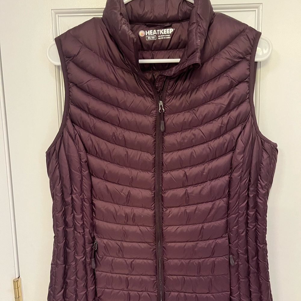 Women's Puffer Vest - Eggplant Purple
